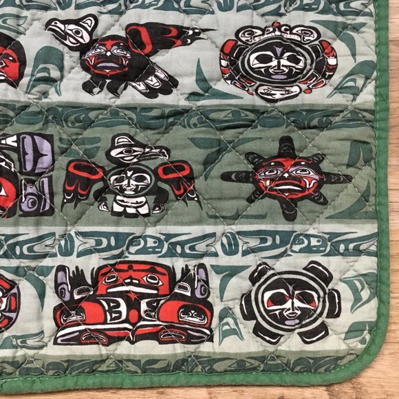 Cotton Quilted Totemic Haida Print Placemat - Picture 6 of 10